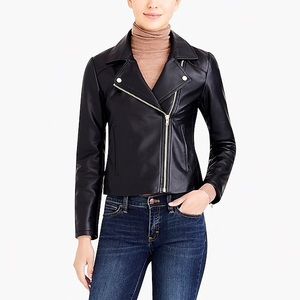 J Crew - Faux Leather Moto Jacket